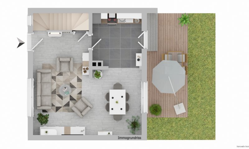 Kleines gemütliches teilsaniertes Reihenendhaus mit schönem Garten in ruhiger Lage