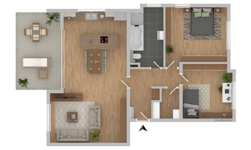 NATUR PUR! ATTRAKTIVE 106 M² OG-WOHNUNG MIT BALKON UND SICHT INS GRÜNE!