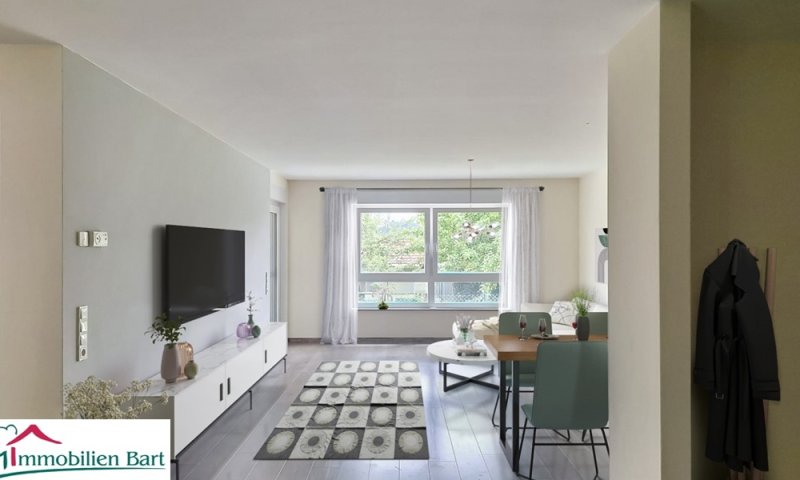 LOSHEIM AM SEE: NEUWERTIGE 97 M² EG WOHNUNG MIT SICHT INS GRÜNE! SOFORT FREI!