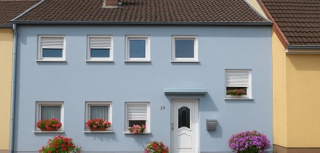 Hausfront - Visualisiert mit Deko