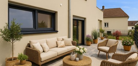 Möblierte Terrasse