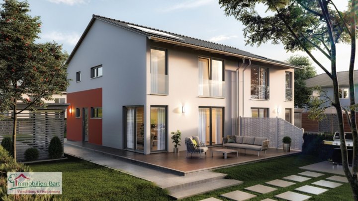 GRENZNÄHE: NEUBAU (DHH) MIT GRUNDSTÜCK