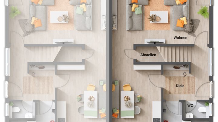 GRENZNÄHE: NEUBAU (DHH) MIT GRUNDSTÜCK