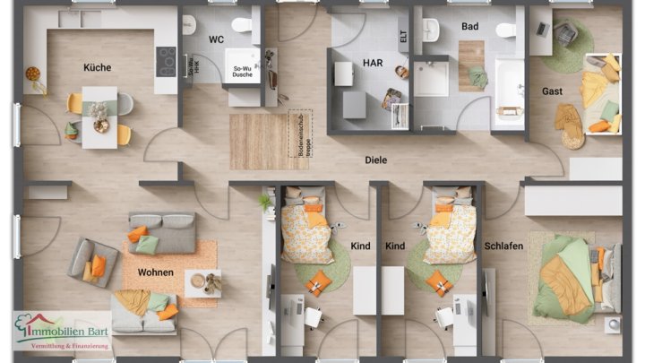 WEISKIRCHEN: MASSIVER BUNGALOW MIT 4 SCHLAFZIMMER UND GRUNDSTÜCK