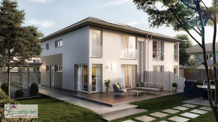 GRENZNÄHE: NEUBAU (DHH) MIT GRUNDSTÜCK