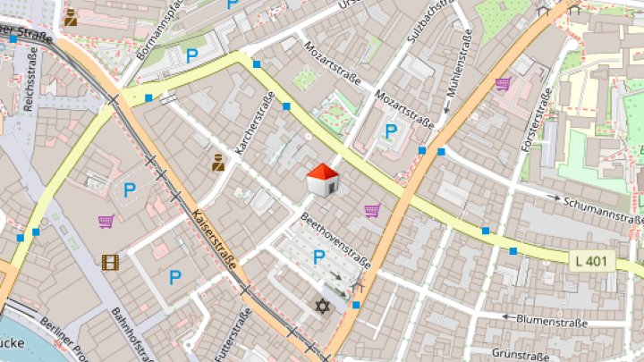 Sanierte 2-ZKB mit EBK am Beethovenplatz, perfekte City-Lage