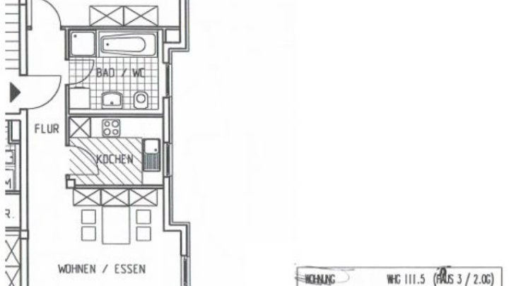 Möblierte 2-ZKB-Wohnung mit EBK, Garage und Balkon im Park Vauban