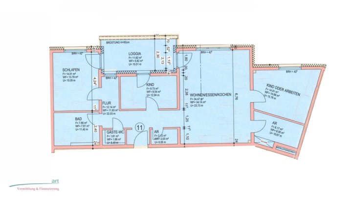 NEUBAU: 107 M² OBERGESCHOSSWOHNUNG MIT 3 SCHLAFZIMMERN IN TOP LAGE!