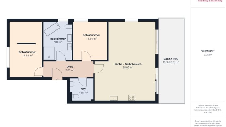 DIREKT AN DER LUXEMBURGISCHEN GRENZE: HOCHWERTIGE, NEUE 98 M²  WOHNUNG IN TOP LAGE VON PERL-BESCH