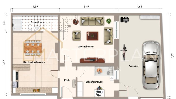 Einzugsbereites EFH mit Garage