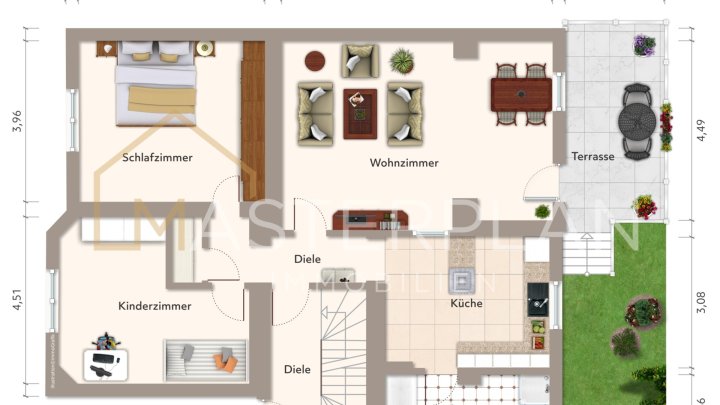Stilvolles Stadthaus nur 1km vom Großen Markt entfernt