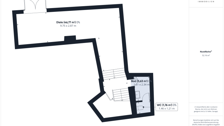 120m² Ladenlokal in zentraler Lage von Illingen – Lagerfläche optional anmietbar