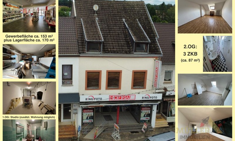Wohn- und Geschäftshaus in Top-Lage von Schwalbach (ca. 323 m² Gewerbe- und ca. 187 m² Wohnfläche)