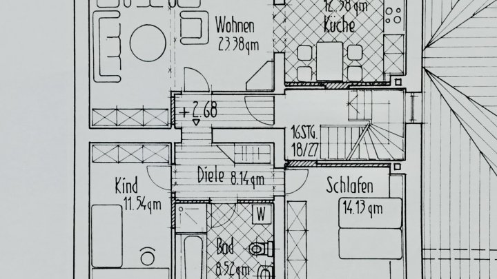 Attraktive und gut geschnittene 3 ZKB-Wohnung in zentraler Lage von Siersburg zu vermieten