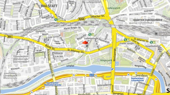 Hell und modern gehaltene Eigentumswohnung mit Balkon in zentraler Lage von Saarbrücken