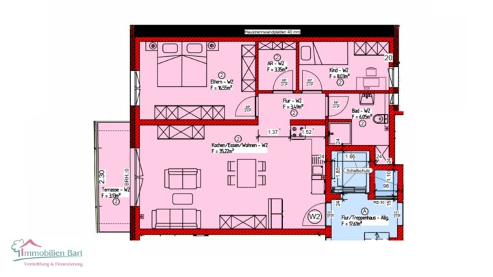 LOSHEIM AM SEE: NEUBAUWOHNUNG / 2 SCHLAFZIMMER / ERDGESCHOSS