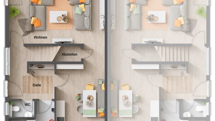 GRENZNÄHE: NEUBAU (DHH) MIT GRUNDSTÜCK