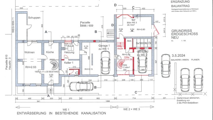 5MIN. VON L - REMICH: 3 WOHNUNGEN + GARAGEN + GARTEN IN TOP LAGE !
