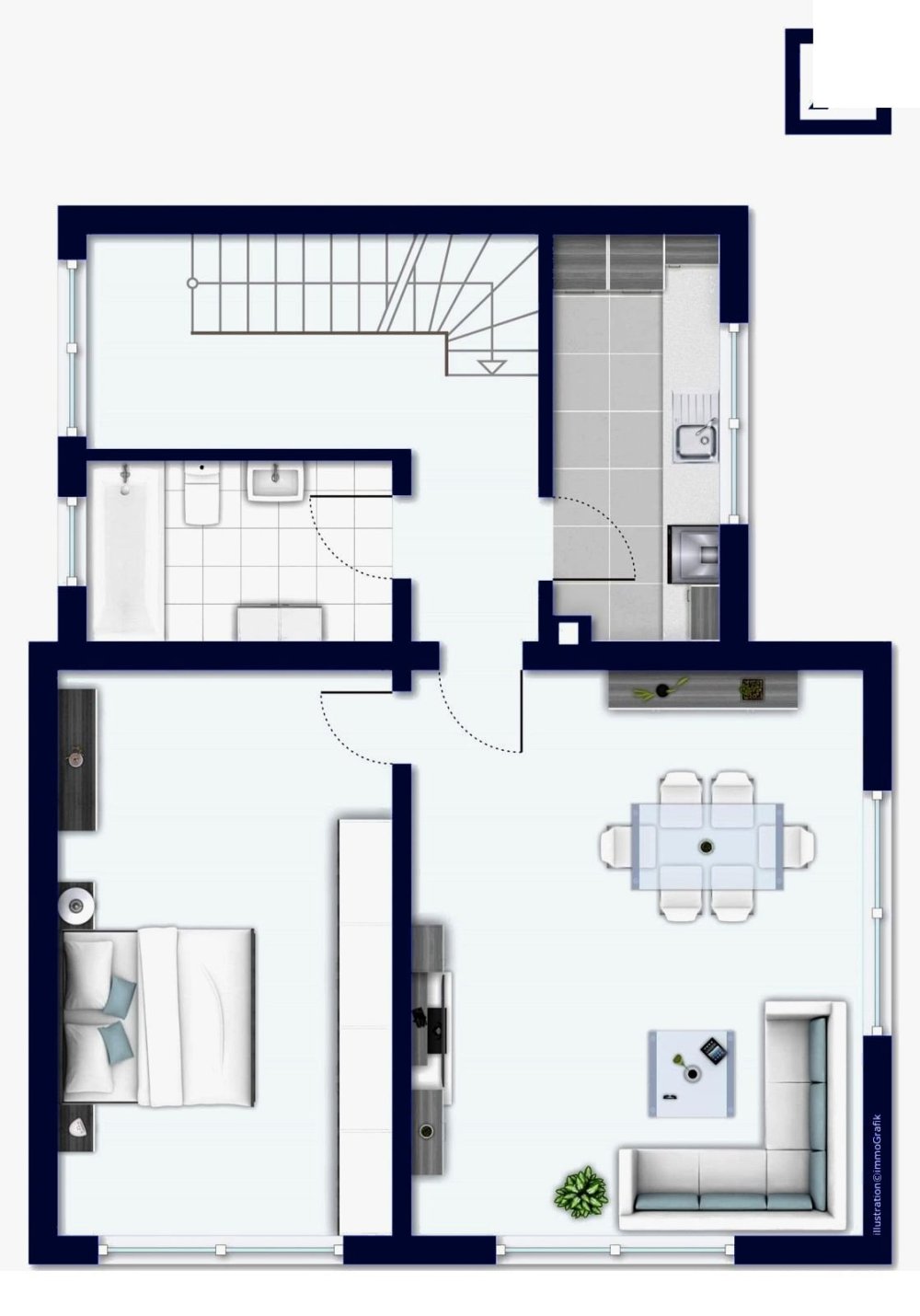 Grundriss Altbau (Obergeschoss)