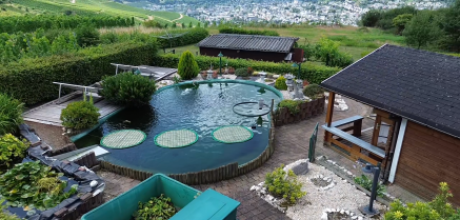 Gartenhaus inkl. Teich