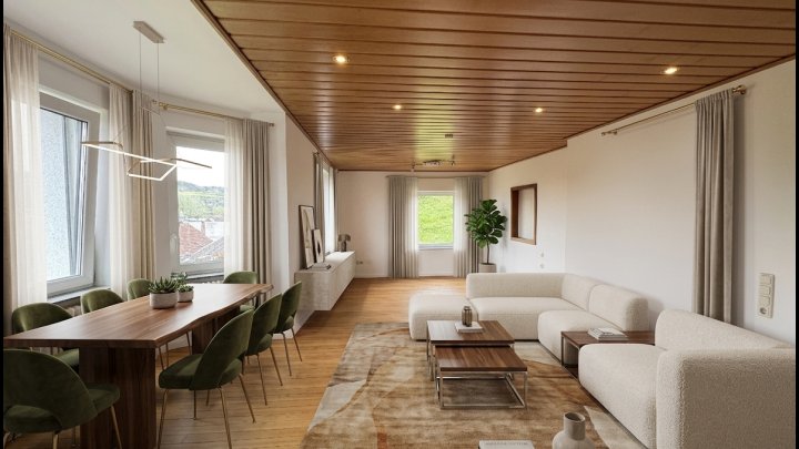 Wohnen mit Weitblick  - Kernsanierte Altbauvilla mit Charme in Merzig - Hilbringen