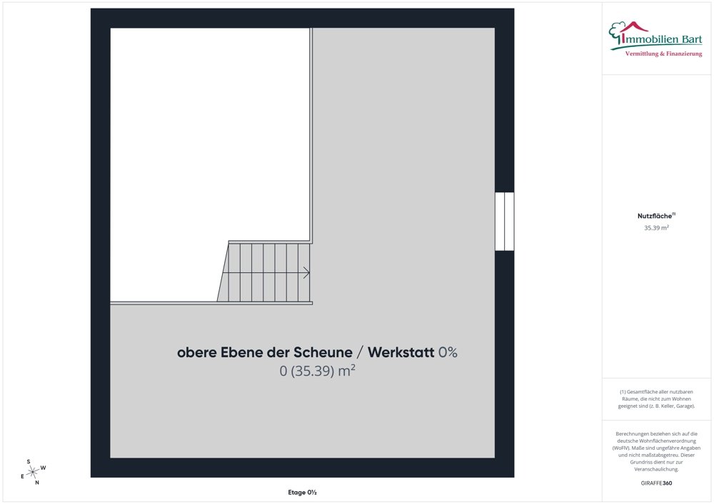 obere Ebene der Scheune