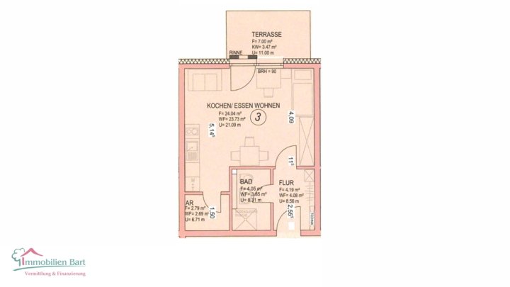 ZERF: STUDIOWOHNUNG MIT 37 M²