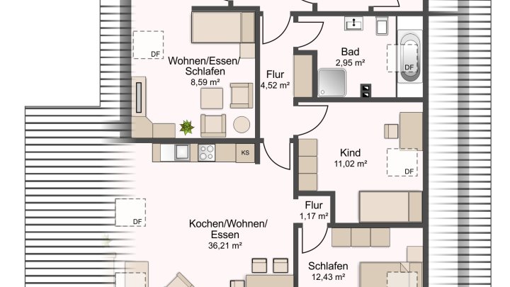 MEHRGENERATIONEN -WOHNEN - 4-ZKB mit Balkon in ruhiger Lage von Zweibrücken - Oberauerbach